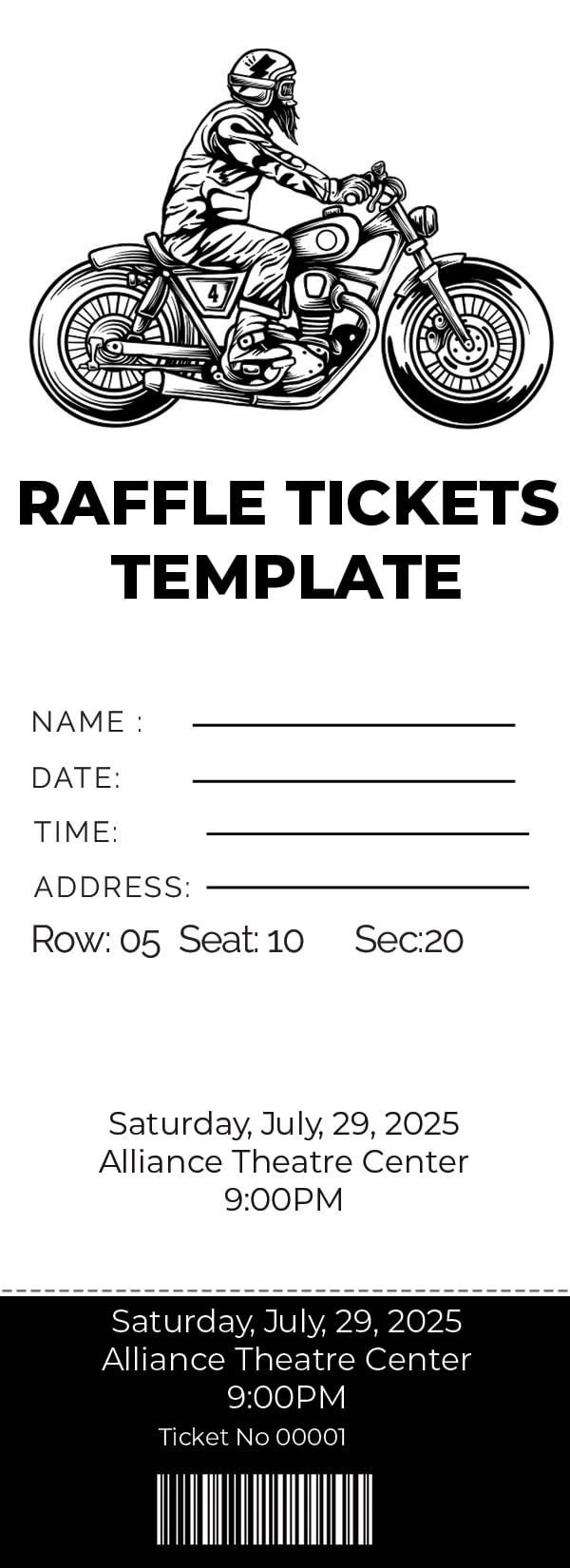 raffle tickets template Templates for Photoshop