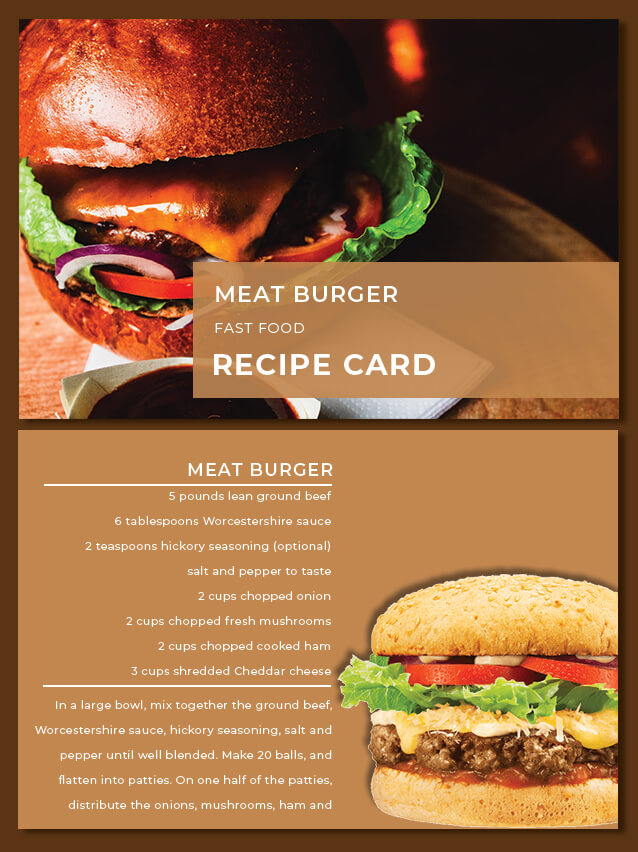 recipe card template Free PSD file photoshop