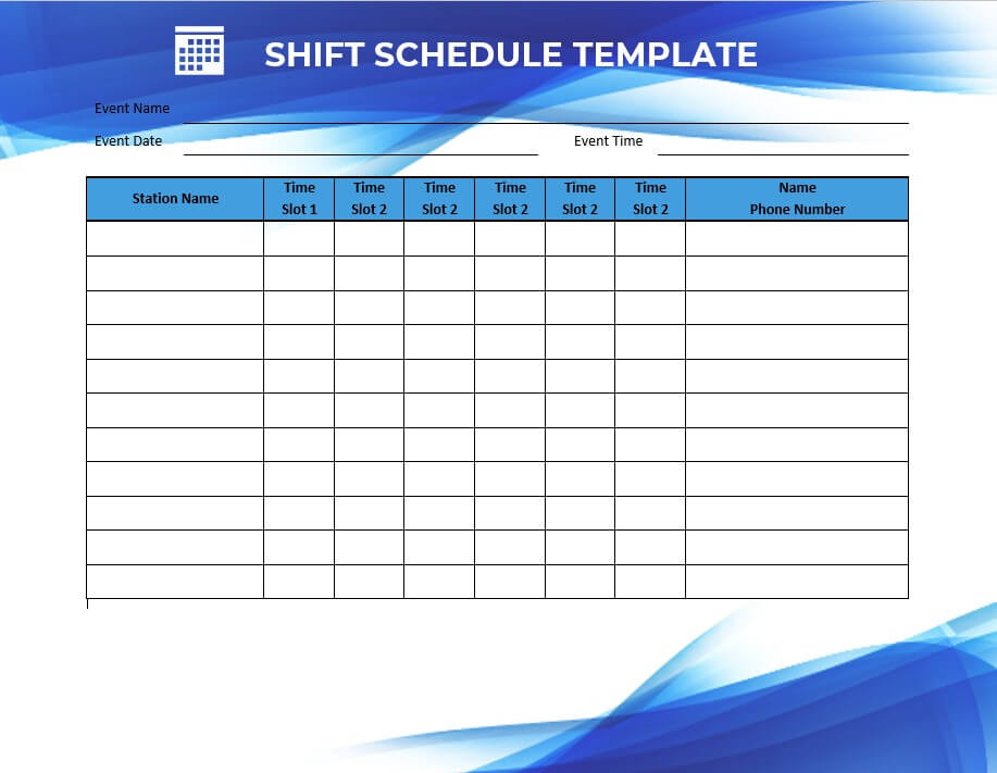 shift schedule template 6