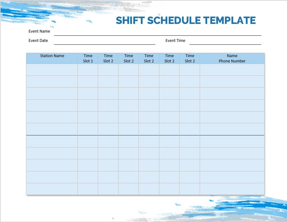shift schedule template 7 1