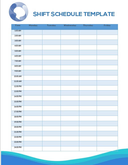 shift schedule template 9 1