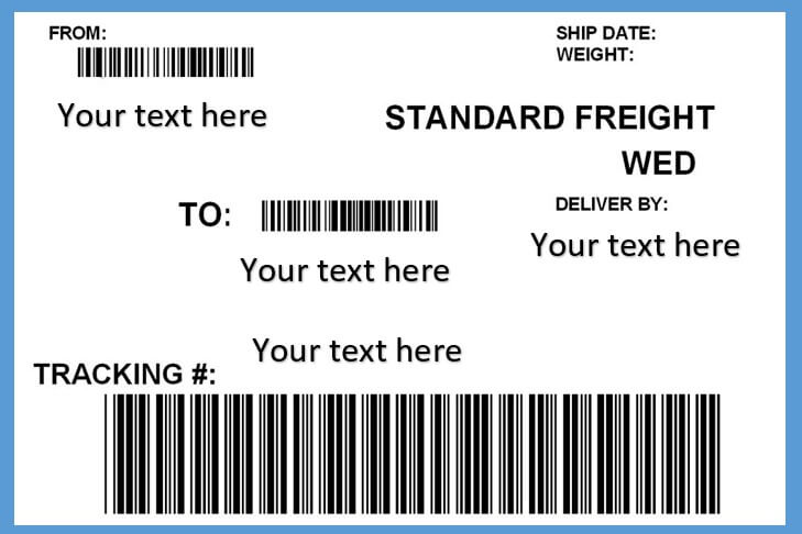 shipping label template 3