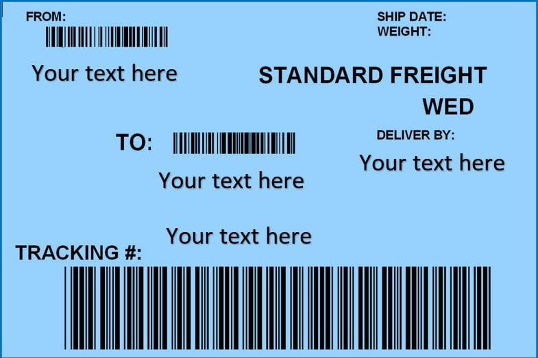 shipping label template 5