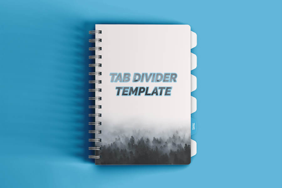 tab divider template Free PSD file photoshop