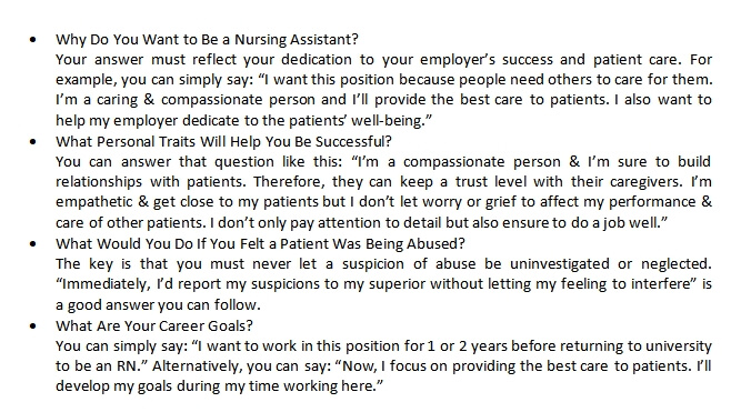 66. Nursing Assistant Interview