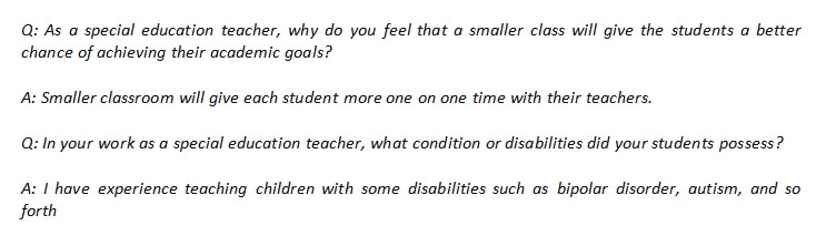 74. Special education teacher interview question