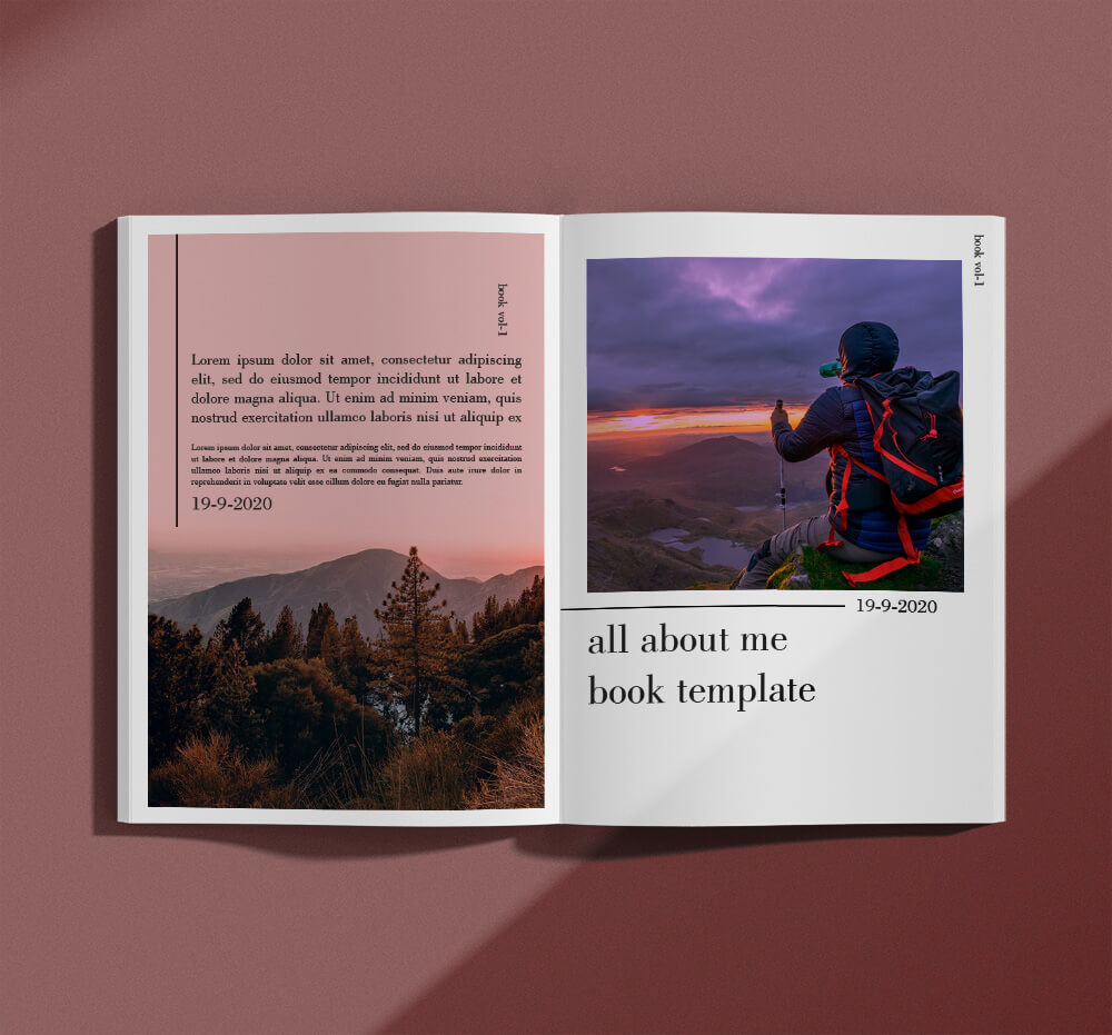 all about me book template Free PSD Templates Ideas