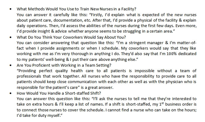 64. Nurse Manager Interview